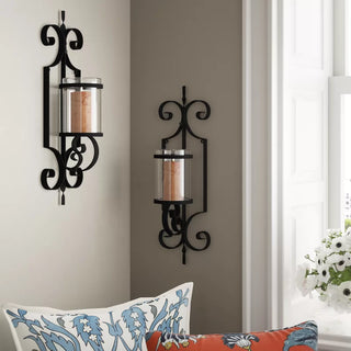 Tall Iron Wall Sconce (Set of 2)